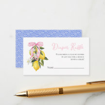 Lemon Rosa Bow coquette babydusch Diaper Raffle