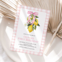 Lemon Rosa Bow-preppy Coquette-födelsedag