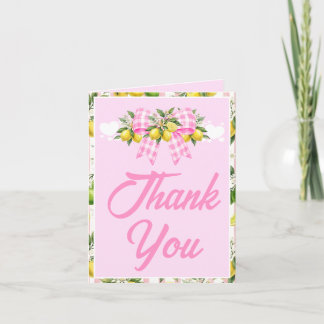 Lemon & Rosa Rutigt Babyshower Tack Kort