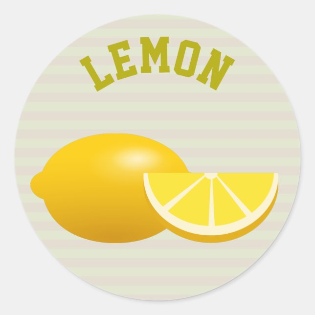 Lemon Runt Klistermärke (Framsida)