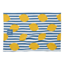 Lemon Rustic Farmhouse Stripe Monogram