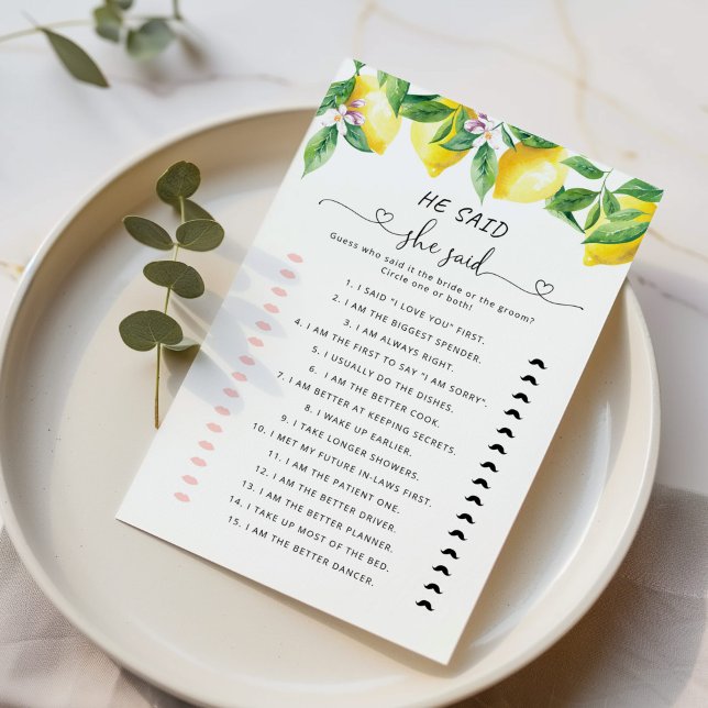 Lemon sa att hon sa möhippa-spel (Skapare uppladdad)