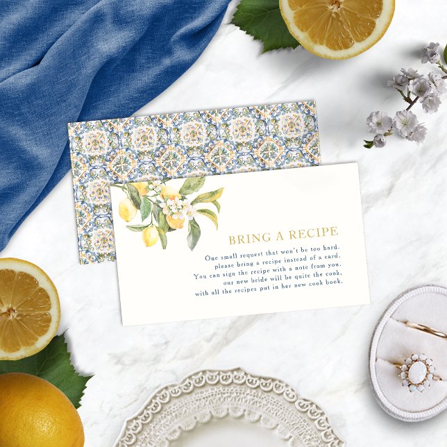 Lemon-sätt ett receptkort tilläggskort (Lemon Bring A Recipe Card
)