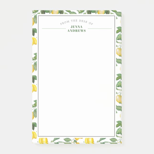 Lemon Season | Korrespondens Stil Post-it Block (Framsida)