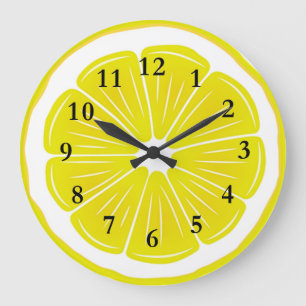 Lemon Segce Acrylic Wall Clock Stor Klocka