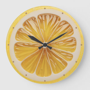 Lemon Segce Fruit Juicy Stor Klocka