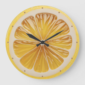 Lemon Segce Fruit Juicy Stor Klocka