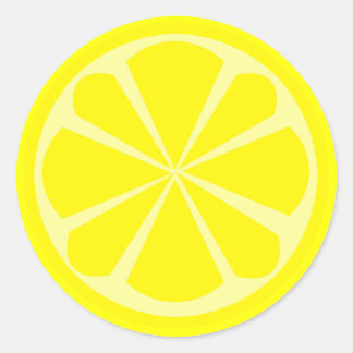Lemon-segmentetikett Runt Klistermärke