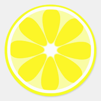 Lemon-segmentetikett Runt Klistermärke