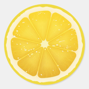Lemon-segmentets klassiska rund etikett