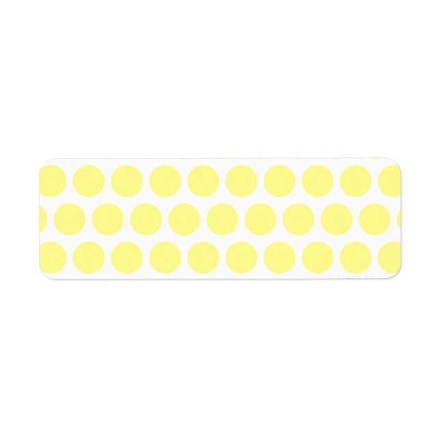 Lemon Sherbet Polka dots Returadress Etikett (Framsidan)