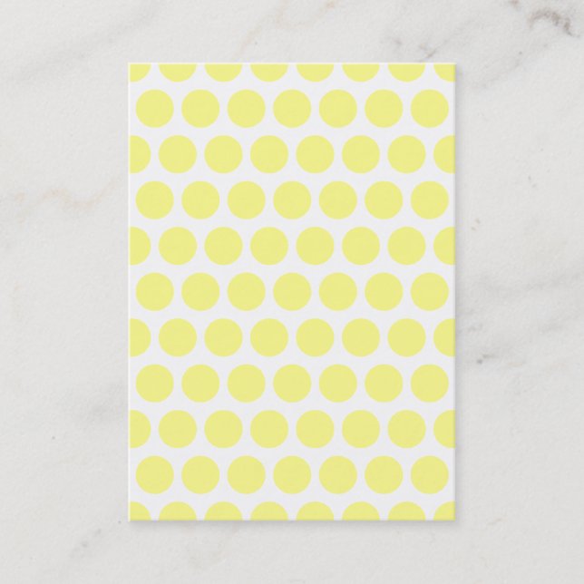 Lemon Sherbet Polka dots Visitkort (Framsida)