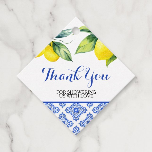 Lemon Shower Gåvor Etiketter (Framsida)