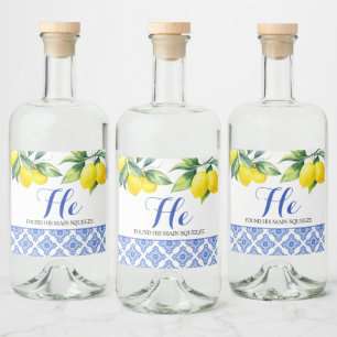 Lemon Shower Spritflaskor Etikett