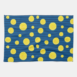 Lemon-skivor mönster kökshandduk