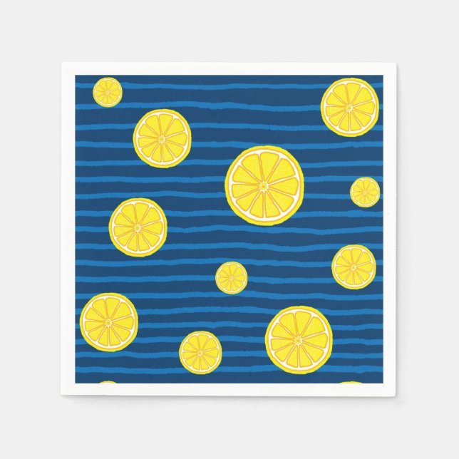 Lemon-skivor mönster pappersservett (Framsidan)