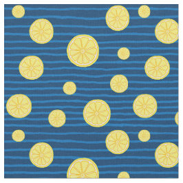 Lemon-skivor mönster tyg
