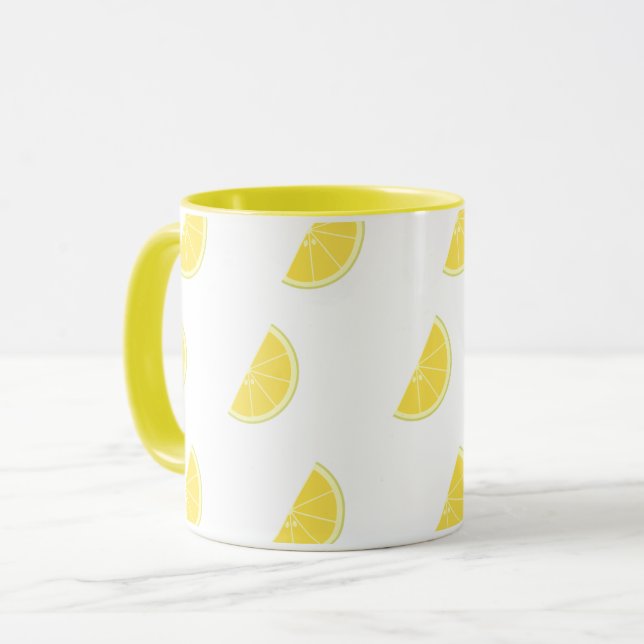 Lemon Slice Mönster Mugg (Framsida vänster)