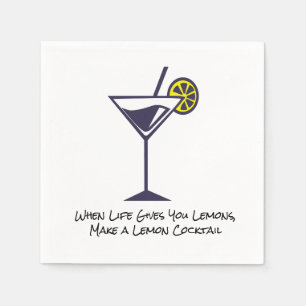 Lemon Slice och Cocktails Napkin Pappersservett