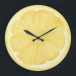 Lemon Slice Stor Klocka<br><div class="desc">Lemon Slice Large Clock</div>