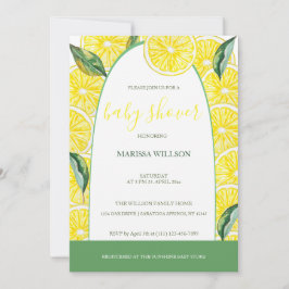 Lemon Slices Watercolor Hand-målat Inbjudningar