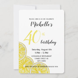 Lemon Slices Watercolor Hand-målat Inbjudningar