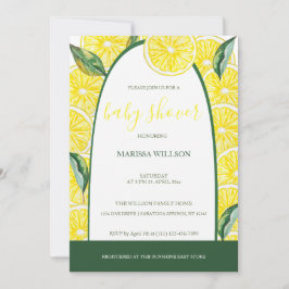 Lemon Slices Watercolor Hand-målat Inbjudningar