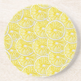 Lemon Slices Watercolor Mönster Underlägg