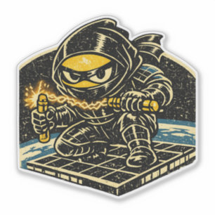 Lemon Solar Shinobi — Vintage Rymd Ninja Klistermärken