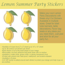 Lemon Sommardagsfest Klistermärken