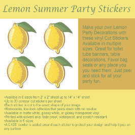 Lemon Sommardagsfest Klistermärken