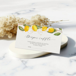 Lemon Sommardagstidning Raffle Biljett Baby Shower Tilläggskort
