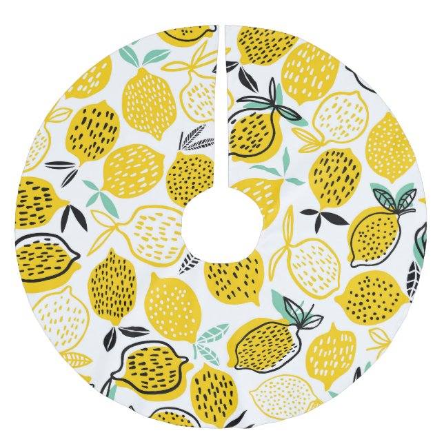 Lemon Sommardesign, Vintage illustration Julgransmatta Borstad Polyester (Framsidan)