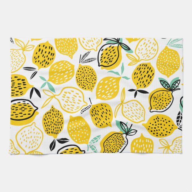Lemon Sommardesign, Vintage illustration Kökshandduk (Horisontell)