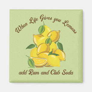 Lemon Sommarmagnet med Rom Magnet