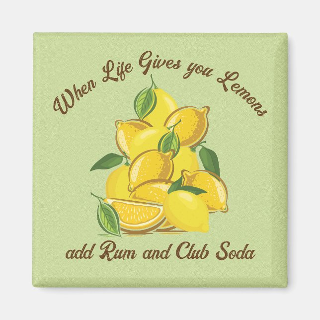 Lemon Sommarmagnet med Rom Magnet (Framsidan)