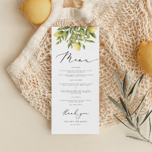 Lemon Sorrento Mediterranean Bröllop Midinner Meny