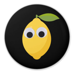 Lemon, söt frukt med googly ögon knopp