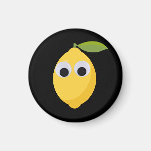 Lemon, söt frukt med googly ögon magnet