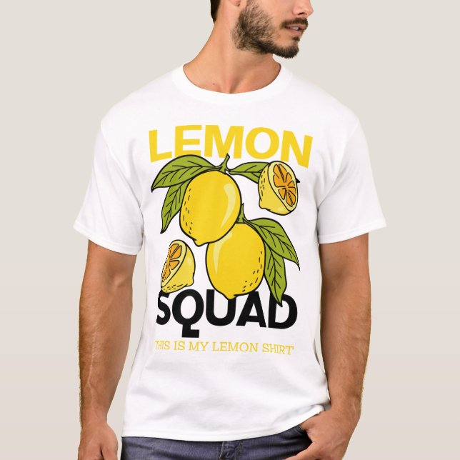 Lemon Squad Funny Lemonade Summer Citrus T Shirt (Framsida)