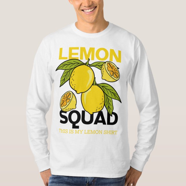 Lemon Squad Funny Lemonade Summer Citrus T Shirt (Framsida)