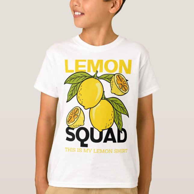 Lemon Squad Funny Lemonade Summer Citrus T Shirt (Framsida)