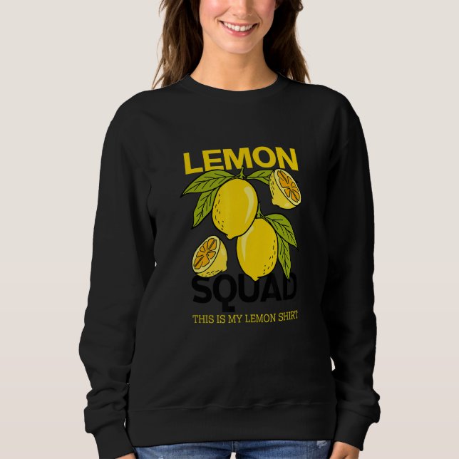 Lemon Squad Lemonade Summer Citrus Fruit T Shirt (Framsida)