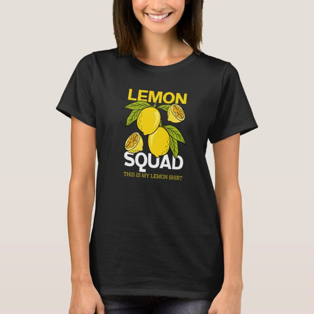Lemon Squad Lemonade Summer Fruits Juice T Shirt (Framsida)