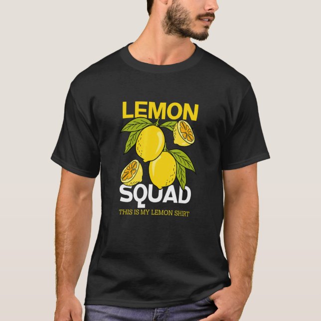 Lemon Squad Lemonade Summer Fruits Juice T Shirt (Framsida)