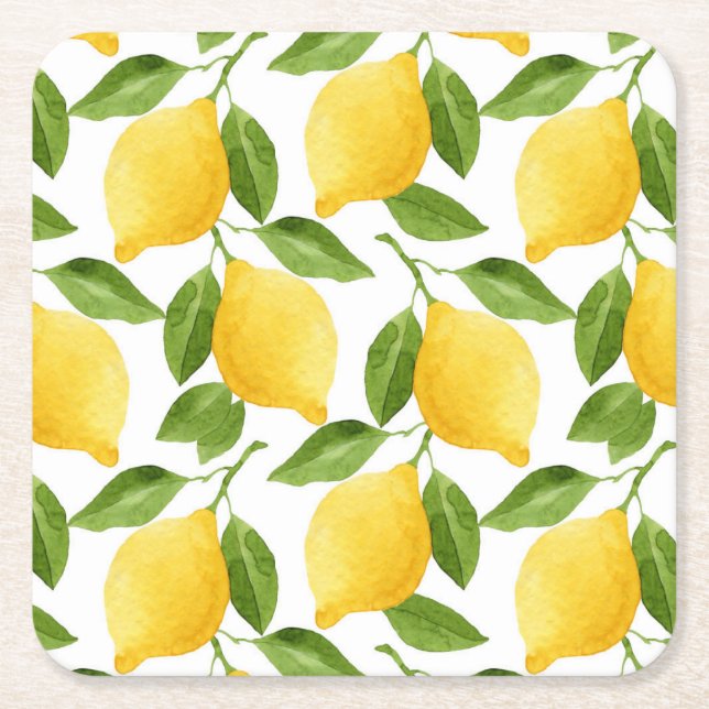 Lemon Square Papper Underlägg (Framsidan)