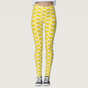 Lemon Square Pub Pastry Dessert Bake Sale Baker Leggings