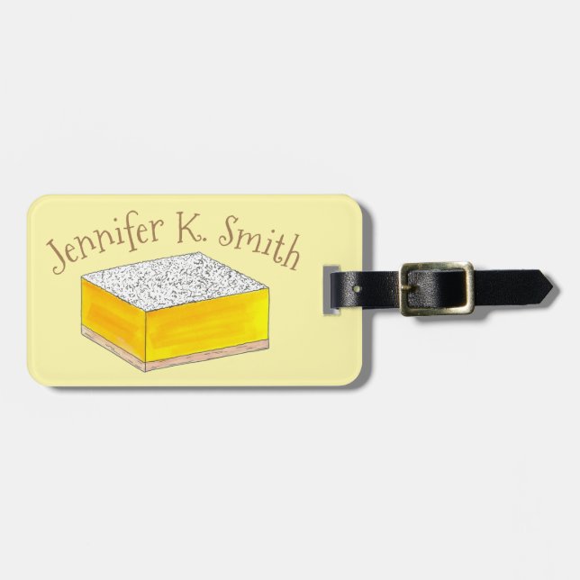 Lemon Square Pub Pastry Dessert Bake Sale Bakery Bagagebricka (Horisontell Framsida)