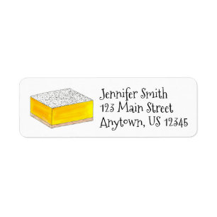 Lemon Square Pub Pastry Dessert Bake Sale Bakery Returadress Etikett