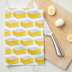 Lemon Square Pub Pastry Dessert Bake Sale Gult Kökshandduk